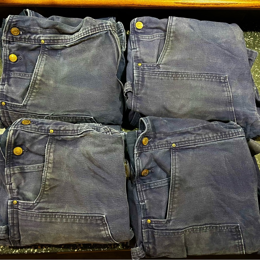 Men's Navy Carhartt Bib Overalls (2 Pairs Left)